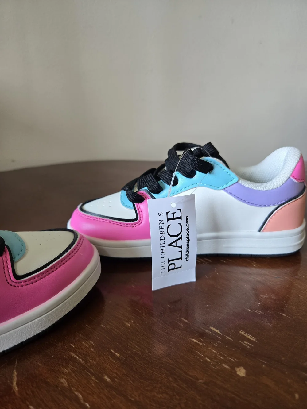 Kids Purple White Pink & Teal Colorful Fancy Sneakers